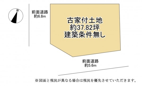 大津市下阪本、土地の間取り画像です
