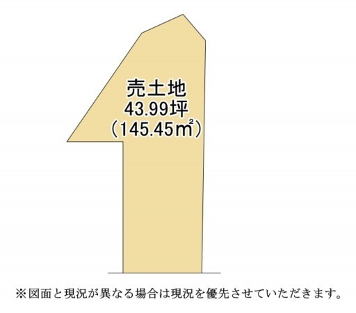 大津市本宮、土地の間取り画像です