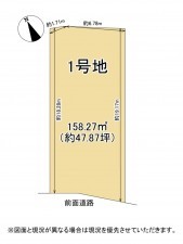 大津市今堅田、土地の間取り画像です