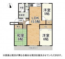 大津市打出浜、マンションの間取り画像です