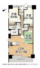 大津市打出浜、マンションの間取り画像です