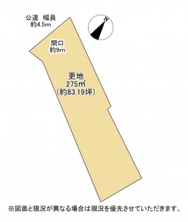 大津市坂本、土地の間取り画像です