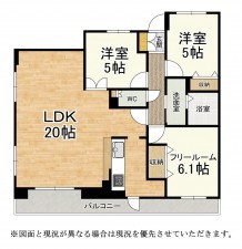 草津市渋川、収益物件/マンションの間取り画像です