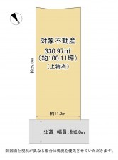 草津市追分、土地の間取り画像です