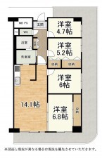 大津市蓮池町、マンションの間取り画像です