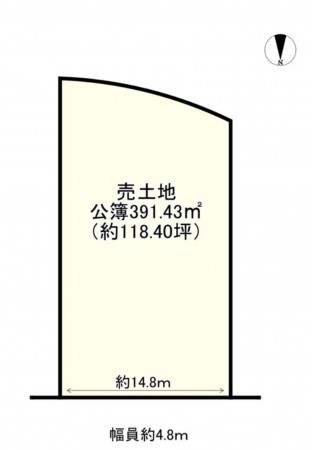 大津市北大路、土地の間取り画像です