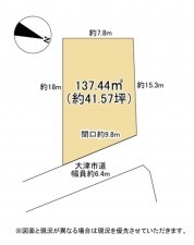 大津市堅田、土地の間取り画像です