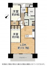 草津市野路、マンションの間取り画像です