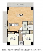 大津市真野、マンションの間取り画像です