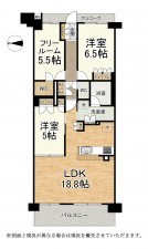 大津市萱野浦、マンションの間取り画像です