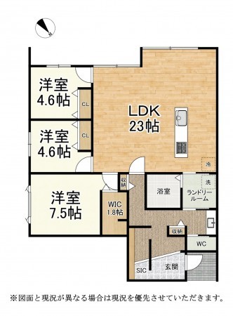 大津市瀬田、新築一戸建ての間取り画像です