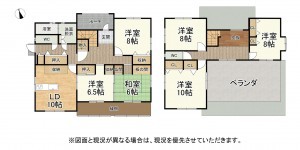 大津市見世、中古一戸建ての間取り画像です
