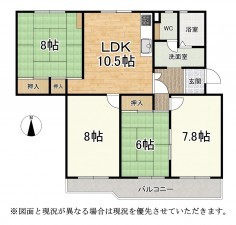 大津市打出浜、マンションの間取り画像です