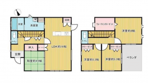 大津市仰木の里東、中古一戸建ての間取り画像です
