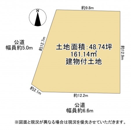 大津市国分、土地の間取り画像です
