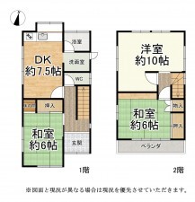 大津市富士見台、中古一戸建ての間取り画像です