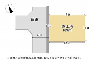 湖南市柑子袋西、土地の間取り画像です