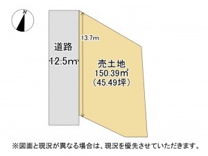 湖南市宝来坂、土地の間取り画像です