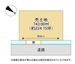 湖南市石部口、土地の間取り画像です