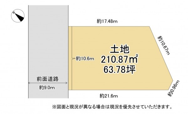 甲賀市甲南町、土地の間取り画像です