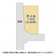 甲賀市水口町、土地の間取り画像です