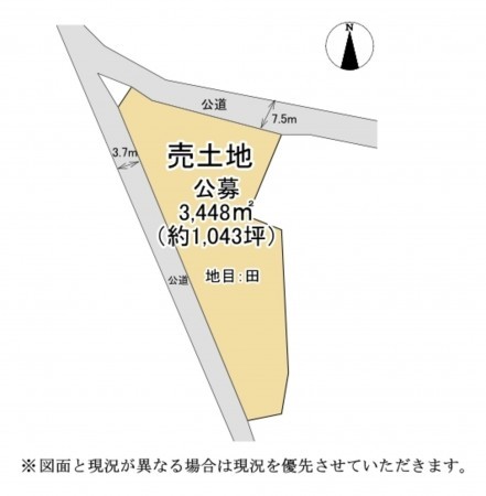 甲賀市甲南町、土地の間取り画像です