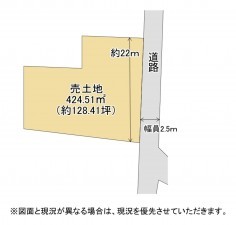 湖南市正福寺、土地の間取り画像です