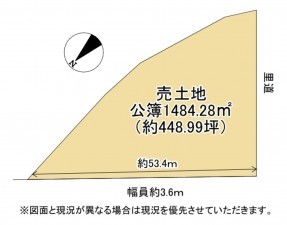 甲賀市水口町、土地の間取り画像です