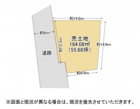 湖南市三雲、土地の間取り画像です