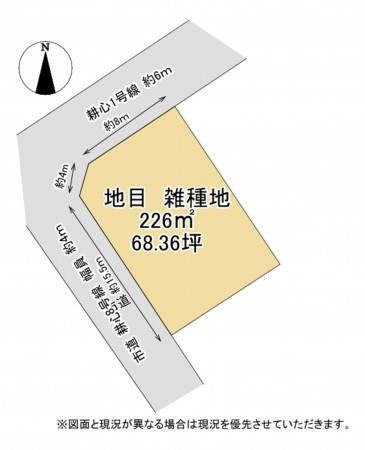 甲賀市甲南町、土地の間取り画像です