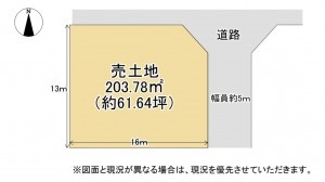湖南市下田、土地の間取り画像です
