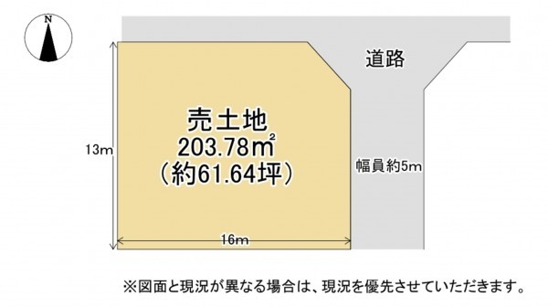 湖南市下田、土地の間取り画像です