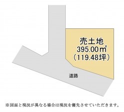 湖南市正福寺、土地の間取り画像です