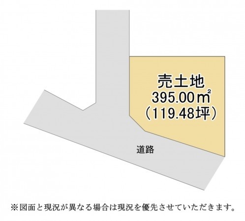 湖南市正福寺、土地の間取り画像です