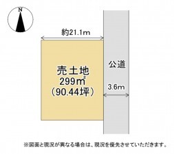 湖南市正福寺、土地の間取り画像です