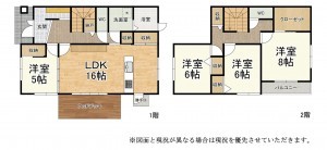 甲賀市水口町、中古一戸建ての間取り画像です