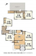 湖南市石部南、中古一戸建ての間取り画像です