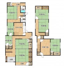 甲賀市水口町、中古一戸建ての間取り画像です