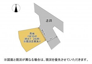 大津市国分、土地の間取り画像です