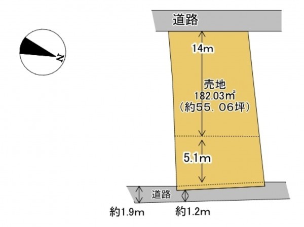 大津市富士見台、土地の間取り画像です