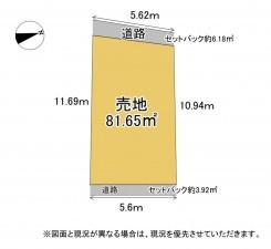 大津市本堅田、土地の間取り画像です