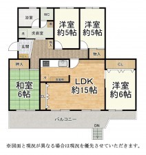 大津市打出浜、マンションの間取り画像です