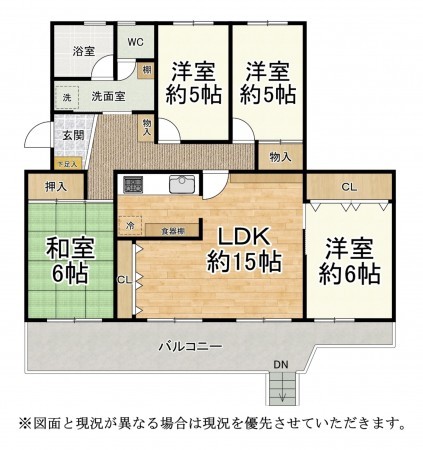 大津市打出浜、マンションの間取り画像です