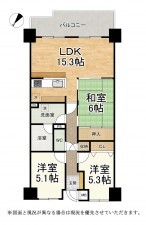 草津市青地町、マンションの間取り画像です
