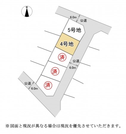 湖南市石部中央、土地の間取り画像です