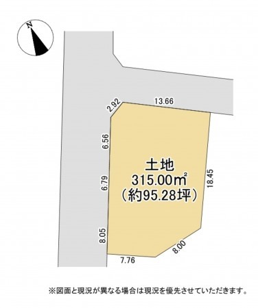 甲賀市水口町、土地の間取り画像です