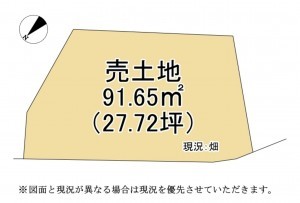 大津市大江、土地の間取り画像です