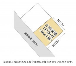 甲賀市水口町、土地の間取り画像です