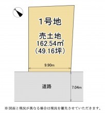 湖南市宝来坂、土地の間取り画像です