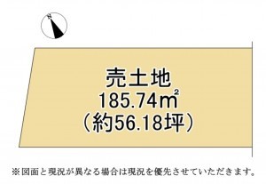 草津市西草津、土地の間取り画像です